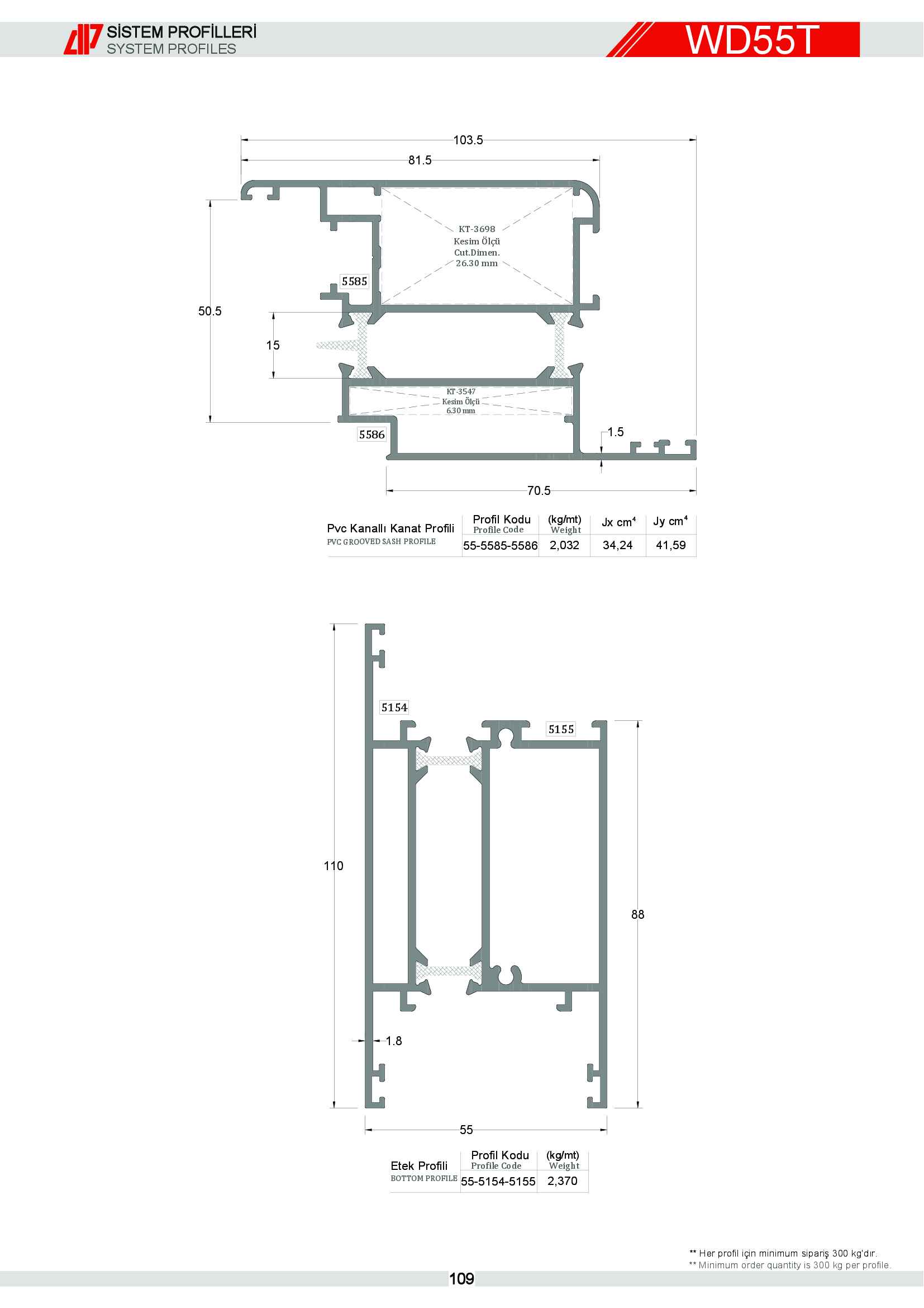 S 55 Yalıtımlı Alüminyum 38